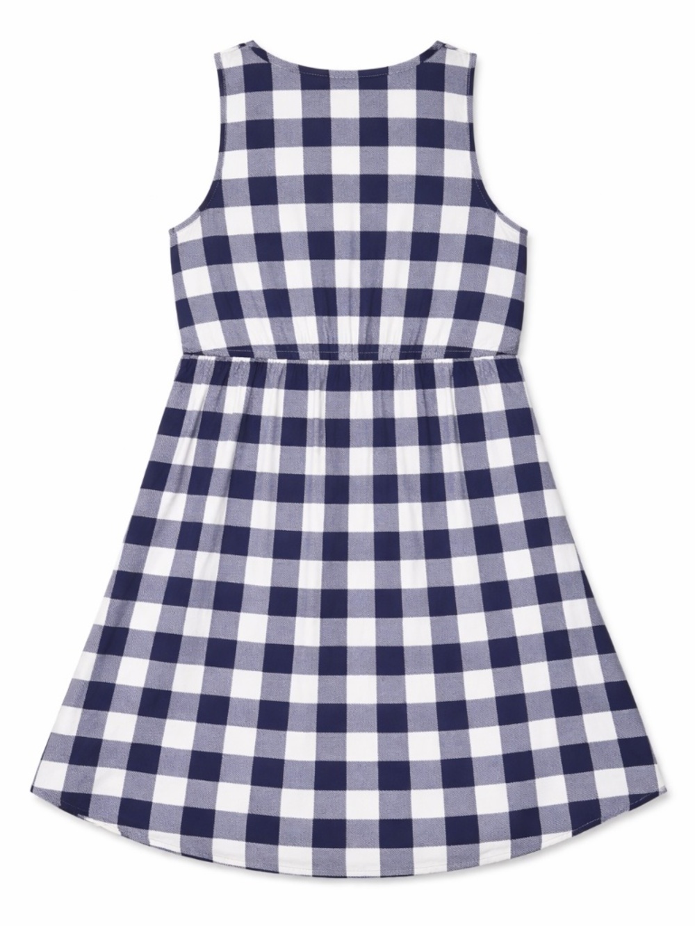 Torrid 3 Buffalo Plaid Midi Dress Navy White Sleeveless Plus Size 3X - Picture 4 of 11
